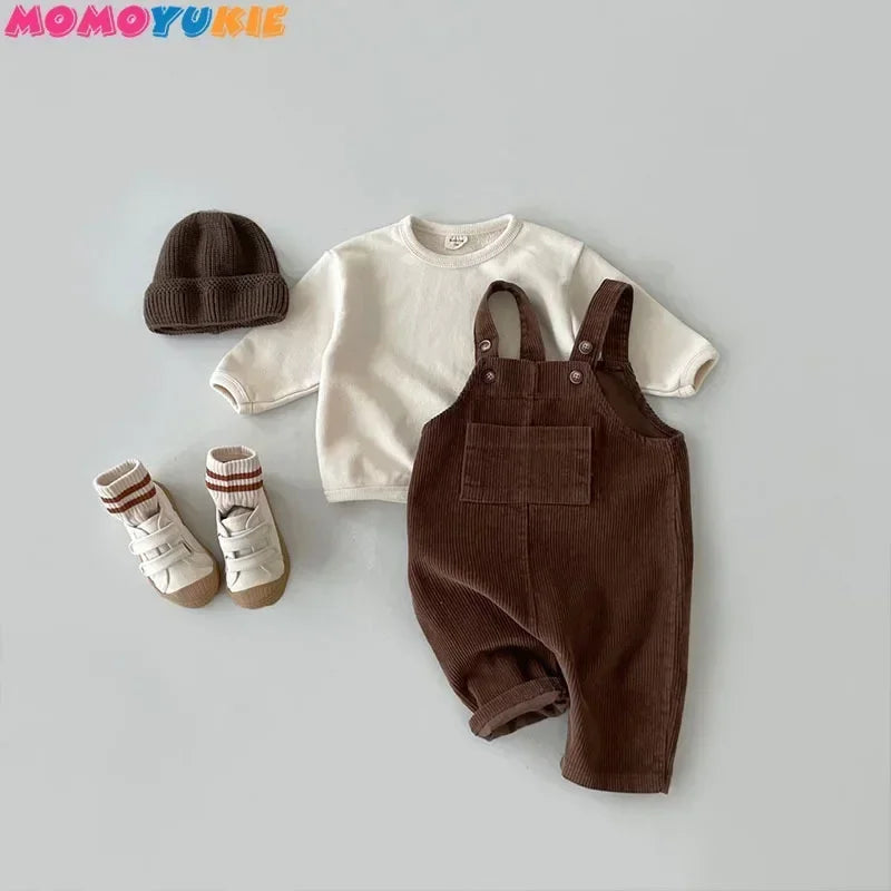 Newborn Clothes Boy's Corduroy Jumpsuit