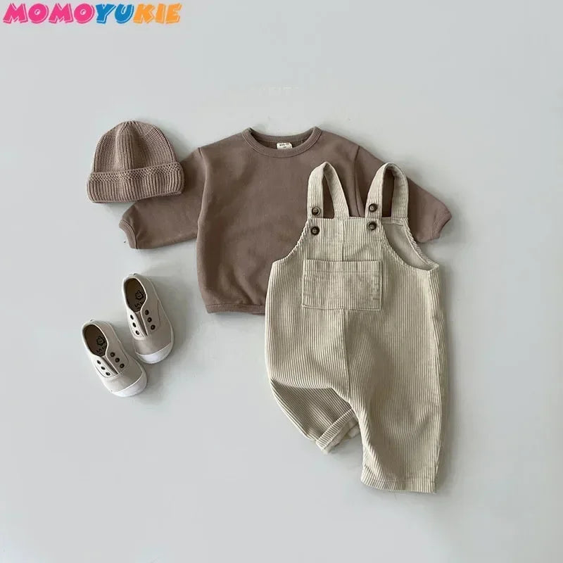 Newborn Clothes Boy's Corduroy Jumpsuit