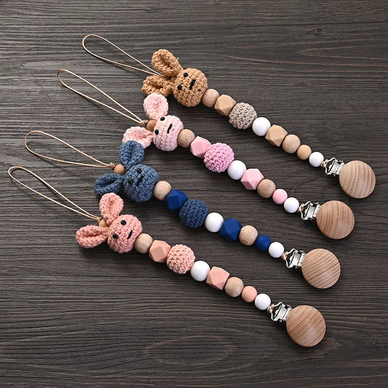 Baby Wooden Pacifier Clip