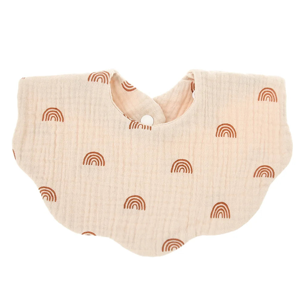 Solid Color Infant Cotton Soft Baby Print Bibs