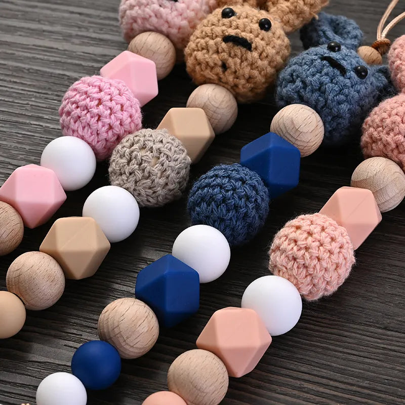 Baby Wooden Pacifier Clip